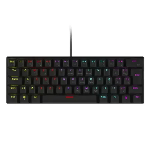 ENTREGA GRÁTIS - Teclado Mecânico Vinik Anihi Black, Switch Red, 60% - NOVO