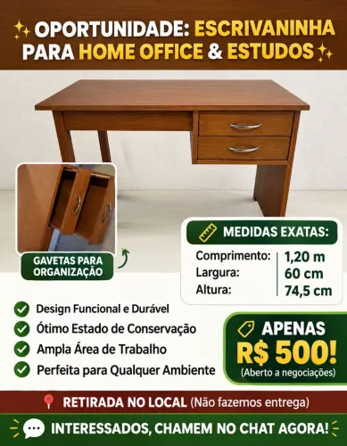 Escrivaninha de Madeira