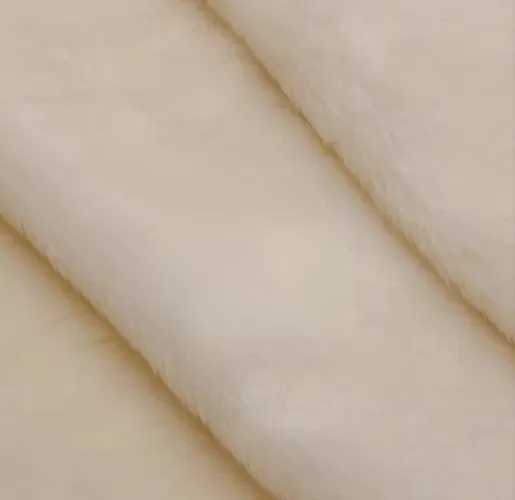 Tecido Pelúcia Lisa Pelican para Artesanato Decoração Confecção Baunilha