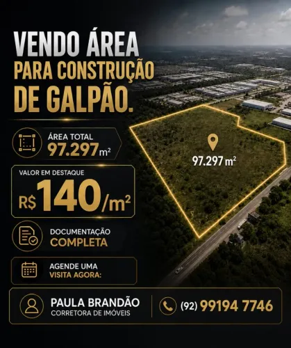 VENDO ÁREA INDUSTRIAL- 97.297m2 - DISTRITO INDUSTRIAL 2