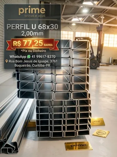 Perfil U 68x30 2,00mm