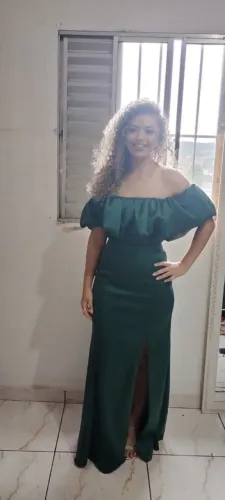 Vestido verde elegante - festa, casamento, formatura