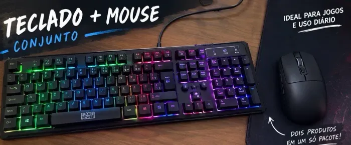 ? Teclado Gamer Flakes Power + Mouse ? | Conjunto