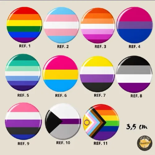 Bottons Bandeiras LGBTQIAPN+ 3,5cm