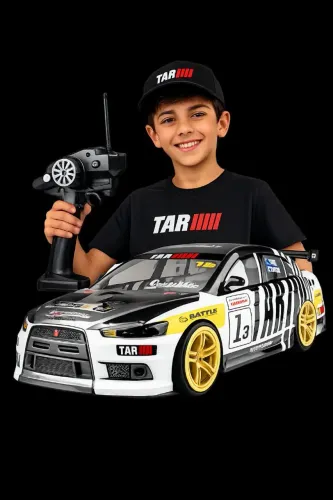 Carrinho drift RC profissional Scala 1:10 46 cm chega até 70 km por hora.