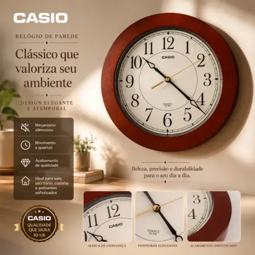Relógio de Parede Casio Novo