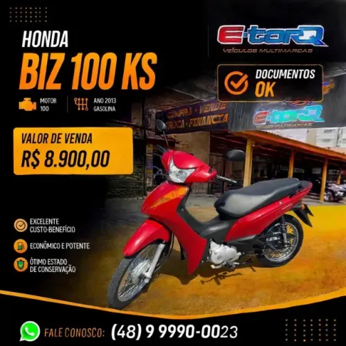 HONDA BIZ 100 KS 2013 SOMENTE VENDA