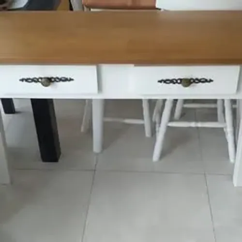Aparador rustico branco de madeira  