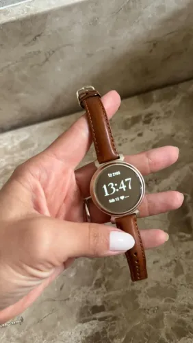 smartwatch garmin lily 2 classic dourado e marrom - 45mm