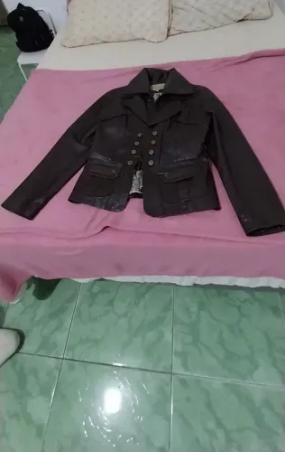 Jaqueta de couro feminina e casaco zara