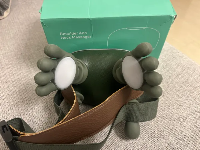 Massageador Elétrico para Pescoço Ombros Shiatsu Recarregável com Aquecimento Massagem