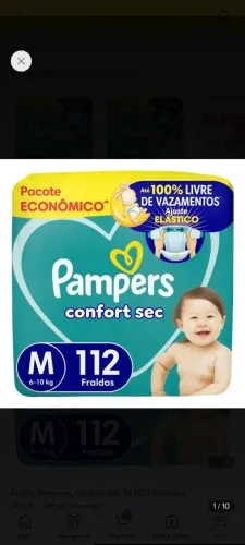 Fralda Pampers Confort Sec M 112 Unidades