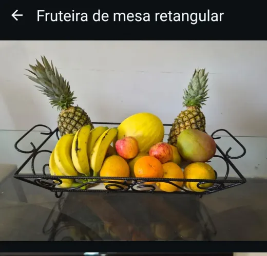 Fruteira de mesa rústica