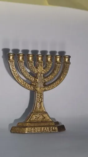 Mini Menorá candelabro de Israel eu mesmo trouxe de lá