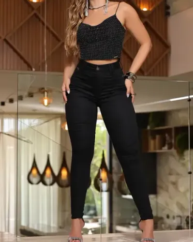 Calça Skiny Preta PIT BULL TAM 38