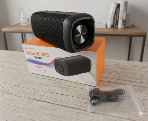 Caixa de Som Bluetooth 5.1 Portátil PEI-S509 30W RMS IPX7 TWS Bateria 3000mAh
