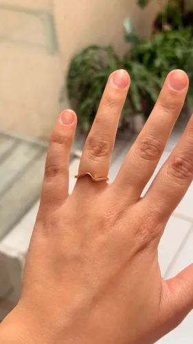 Anel Pandora em banho ouro rose