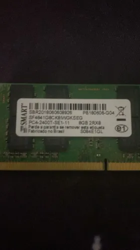 Memória Notebook Ddr4 8gb 2400mhz 1.2v Pc4-2400t 1rx8 Smart