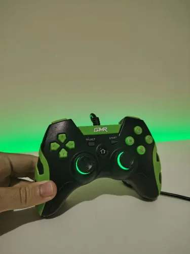 Controle Gamer PS3/PC | Preto e Verde - MultiLaser