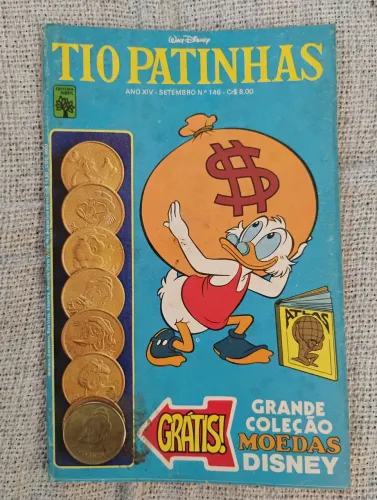 TIO PATINHAS n°146 COM A MOEDA DA VOVÓ DONALDA!!! (08/1977) ABRIL 