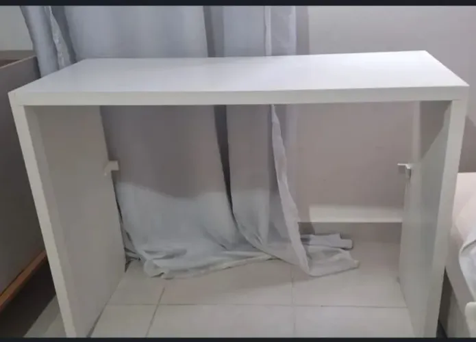 Escrivaninha branca madeira mdf completa