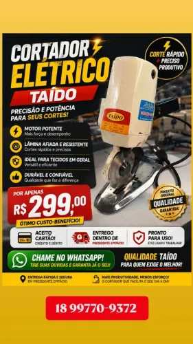 VENDO - CORTADOR ELÉTRICO DE TECIDOS BIVOLT