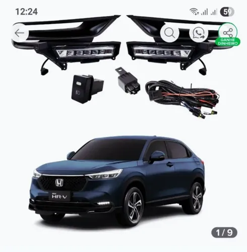 Vendo um kit de farol de neblina Honda(HRV)ano 2023 a 2026.