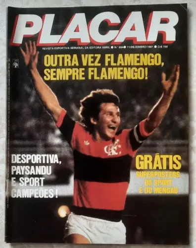 Revista Placar 604 Flamengo Campeão Carioca 1981 com Pôster