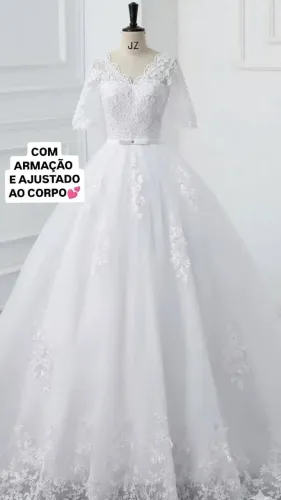 Vestido de noiva luxo novo igual da foto tenho vídeo nunca usado 459,00