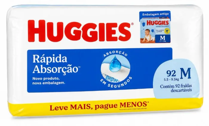 Fralda Huggies Rápida Absorção M92