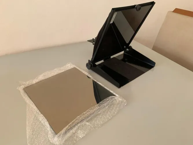 Teleprompter com 2 vidros