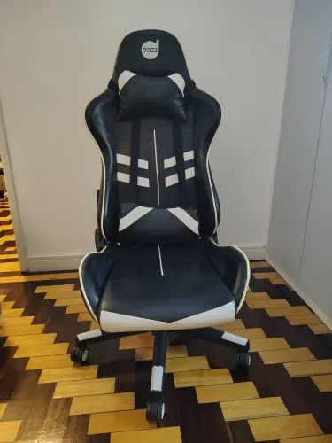 CADEIRA GAMER DAZZ - PRETA E BRANCA - ÓTIMO ESTADO