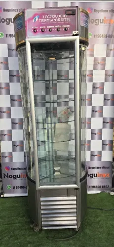 Vitrine refrigerada bolo giratória 