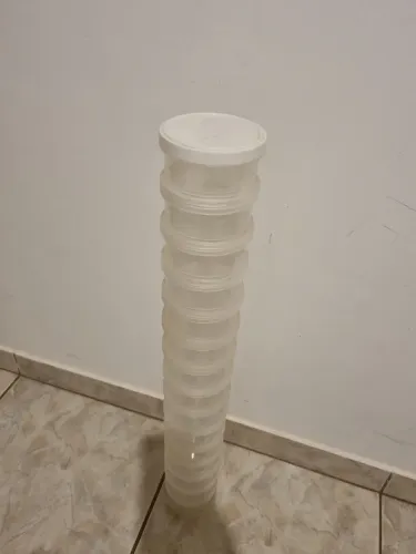15 potes de 250ml com tampas