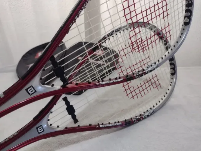 Par Raquetes Squash Wilson Punisher Novas Em Alumínio com Capa Alta Performance