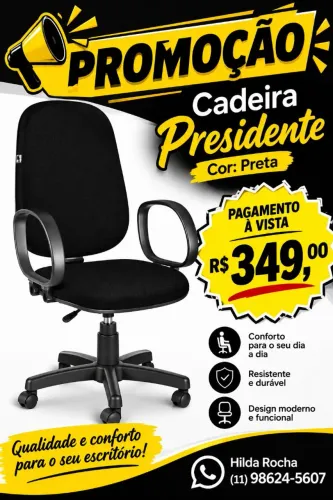 Cadeira Presidente Nova Com Garantia.