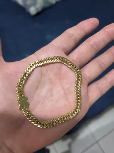 Pulseira de ouro 18k 13,3 gramas 21 centímetros 