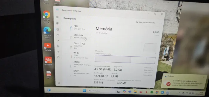 Notebook Acer Aspire 5 | Intel i5 | NVIDIA GeForce | 8GB RAM | 240GB SSD | Windows 11