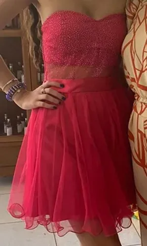 Vestido de festa rosa pink