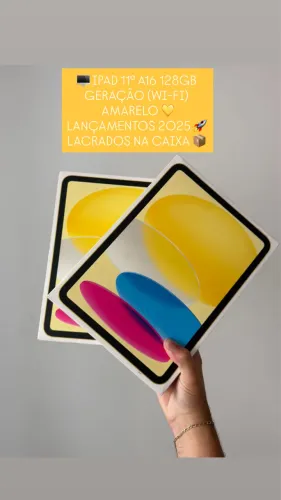 IPAD 11ª A16 128GB GERAÇÃO WI-FI AMARELO LANÇAMENTOS 2025 LACRADOS NOVOS