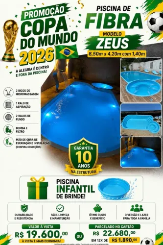 Piscina de fibra de vidro na promoção ?