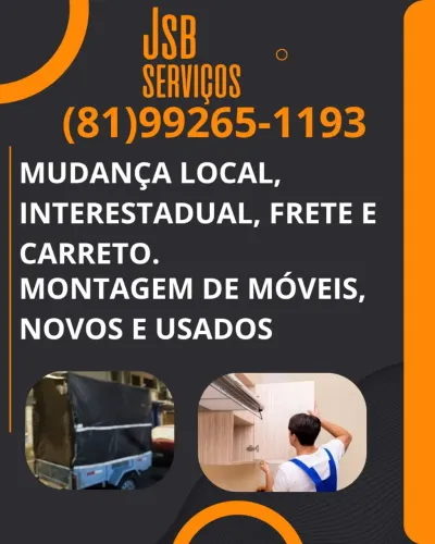 Mudança local frete e carreto Olinda Recife Boa viagem