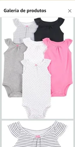 Body Pacote com 6 bodies sem mangas Simple Joys by Carter'sMeninas - 18M
