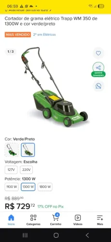 Maquina de Cortar Grama