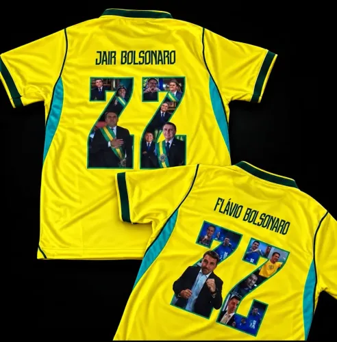 Camisa Brasil Bolsonaro 22 Personalizada Amarela Vários Modelos 2026 - Jogaprr e Torcedor
