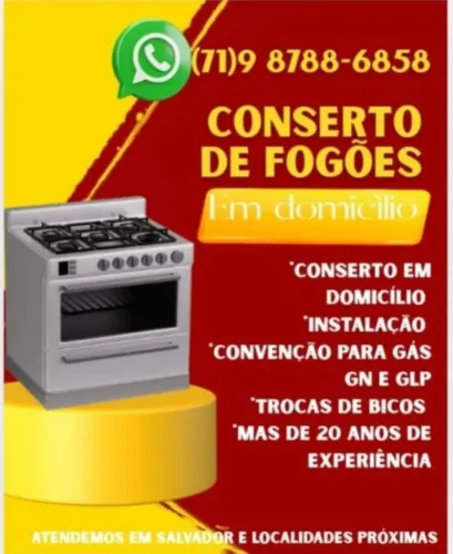 Manutenção e troca de peças de fogão 