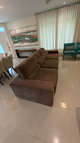 Sofá Retrátil e Reclinável Marrom / Suede - Super Confortável