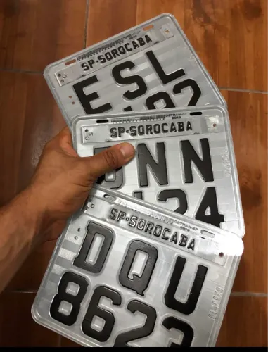 Placa dianteira placas veiculares antigas raridade
