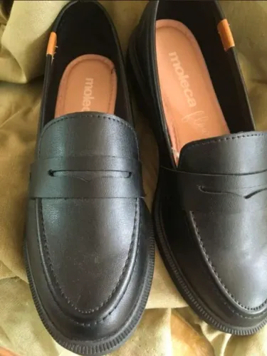 mocassim preto moleca tamanho 38 novo