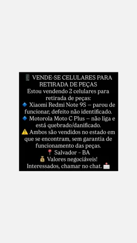 ? VENDE-SE CELULARES PARA RETIRADA DE PEÇAS